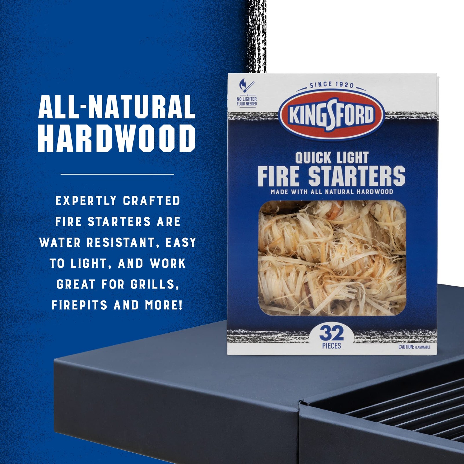 Kingsford Quick Light Fire Starter Rolls, All 32 Count (Pack of 1), Natural