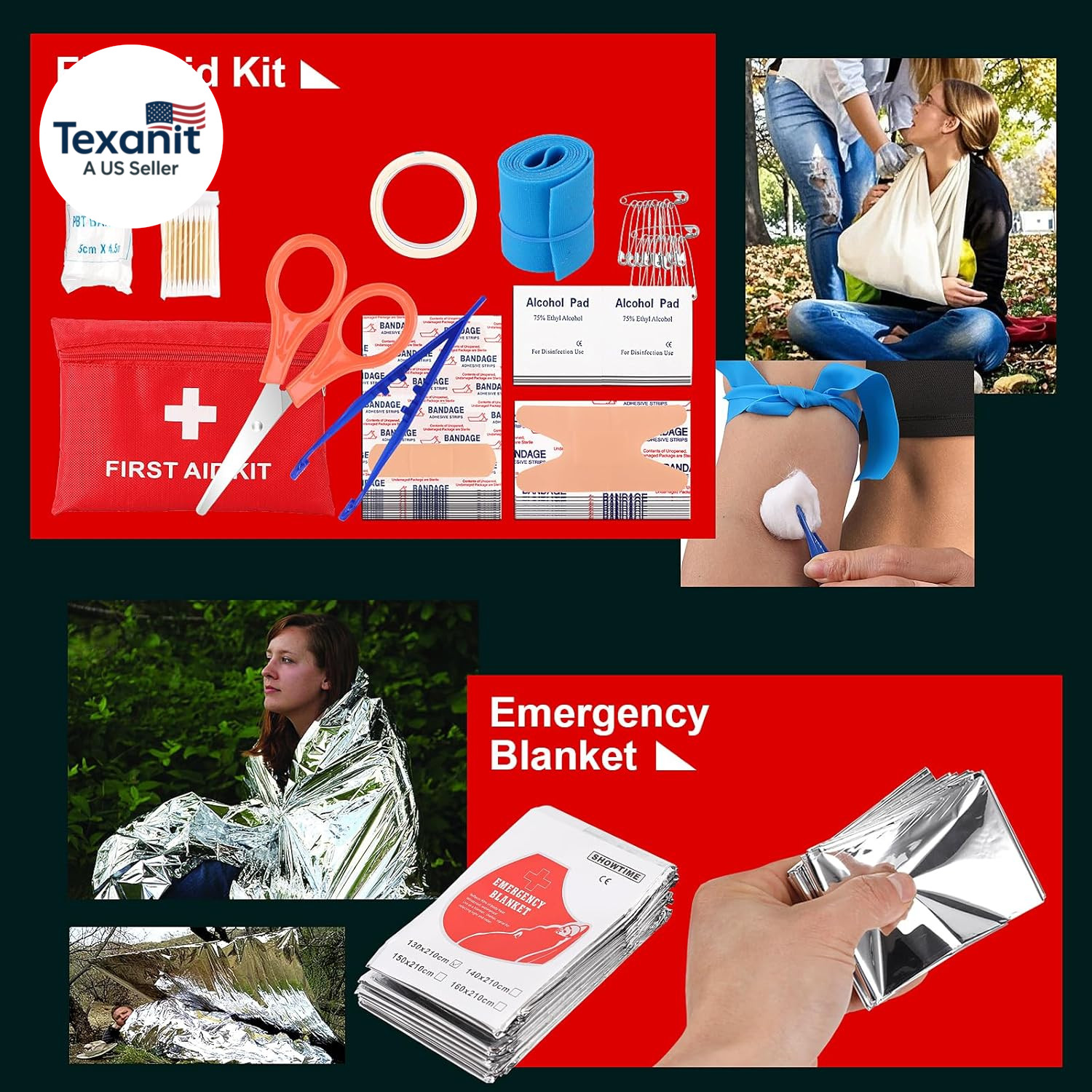 Survival Kits, Survival Gear and Equipment 116-In-1, Emergency Kit with First Ai