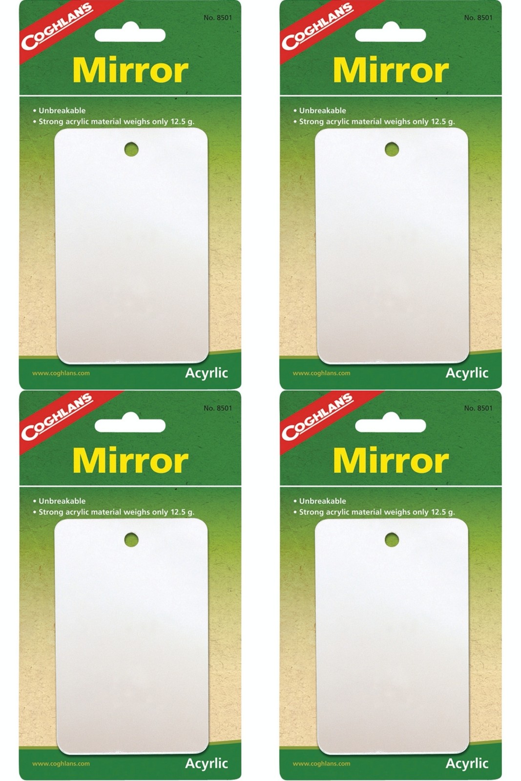 Coghlan’s Featherweight Mirror Survival Camp Strong Unbreakable Signal (4-Pack)