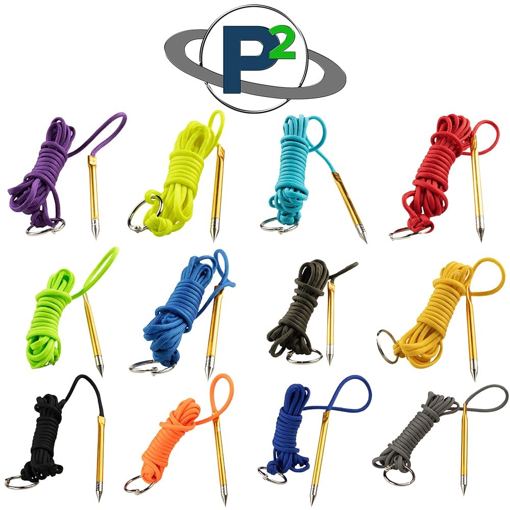 10 Foot 550lb Paracord Fishing Stringer Fish Holder with Metal Yellow