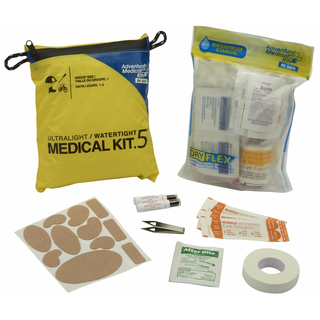 Ultralight/Watertight .5 First Aid Medical Kit Hiking, Kayaking, Skiing, Biking