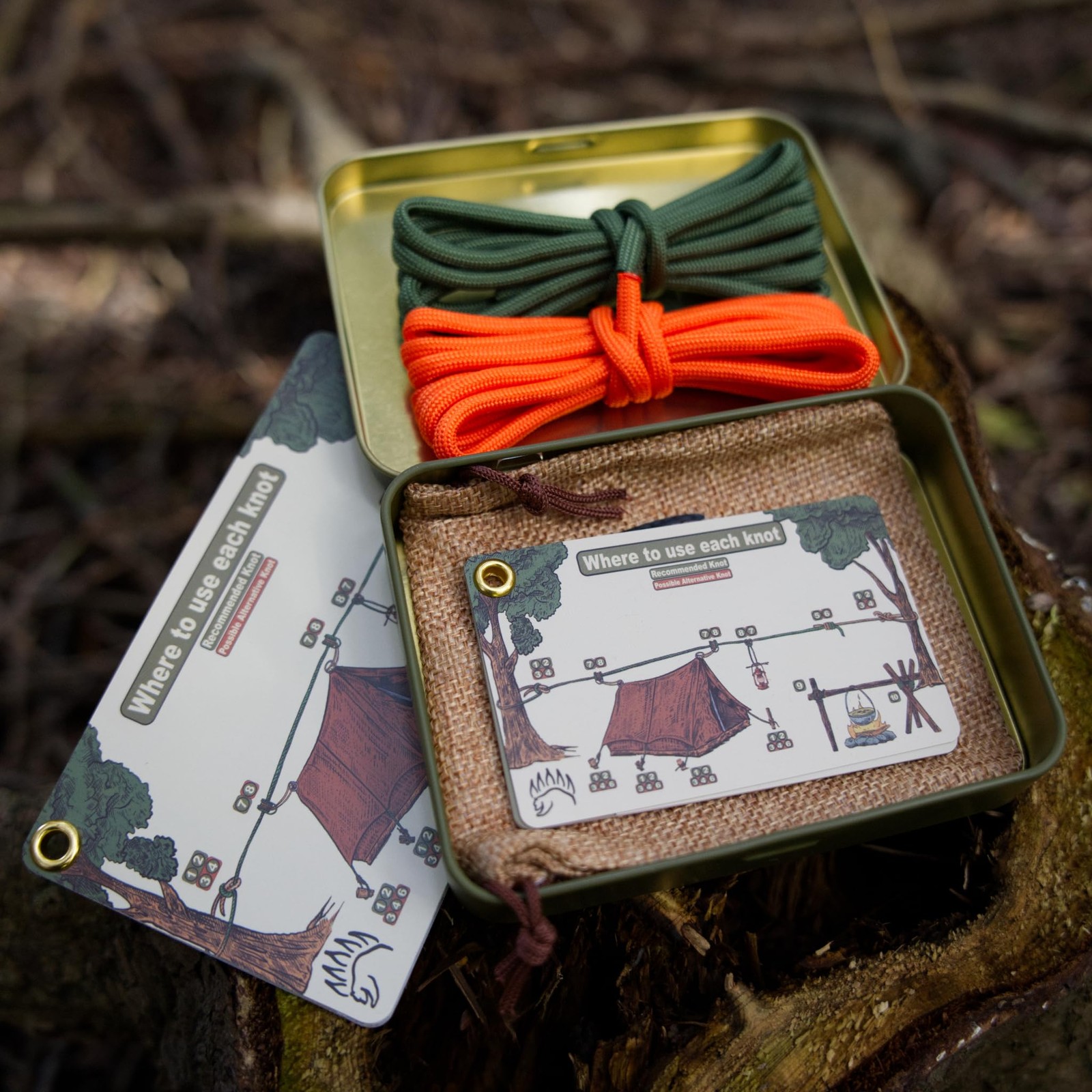 Knot Tying Kit | Camping & Outdoor Knots – by w/Waterproof Knot Tying Cards, …