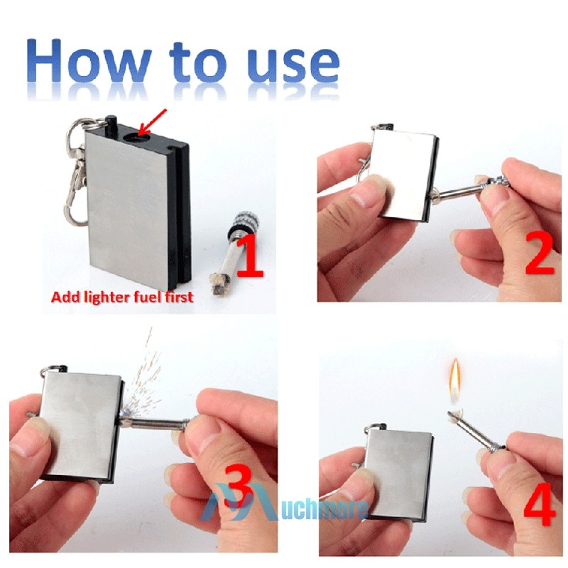 5~10X Permanent Match Fire Starter Survival Emergency Flint Metal Lighter Hiking