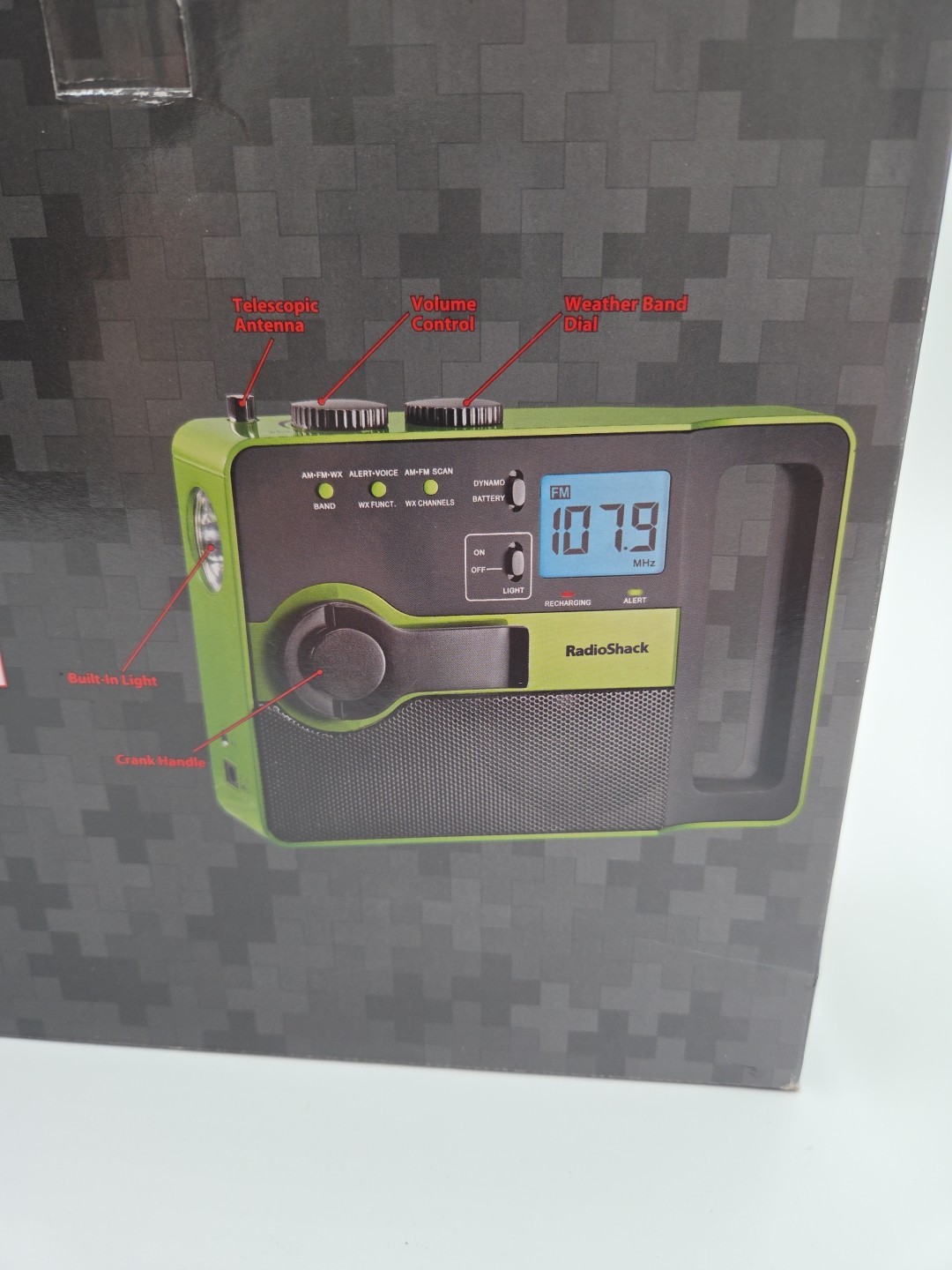 RadioShack Emergency Crank Radio AM FM Weather Band USB Charging Port – Open Box
