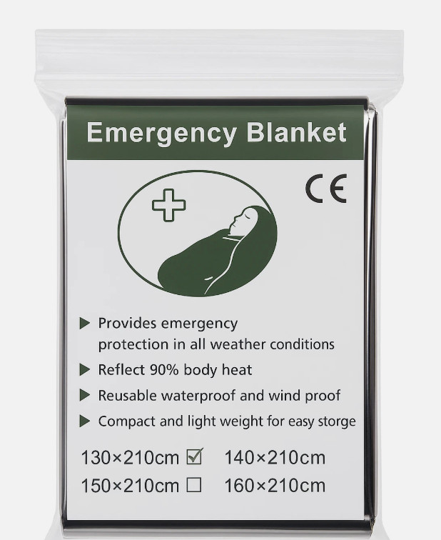 50 Pack Silver Mylar Emergency Blankets – Survival, Camping, Military, Homeless
