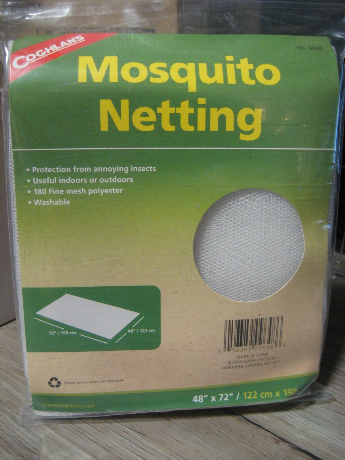 Coghlan’s 48″ x 72″ Mosquito Netting – Washable Insect Protection Mesh Cover Net