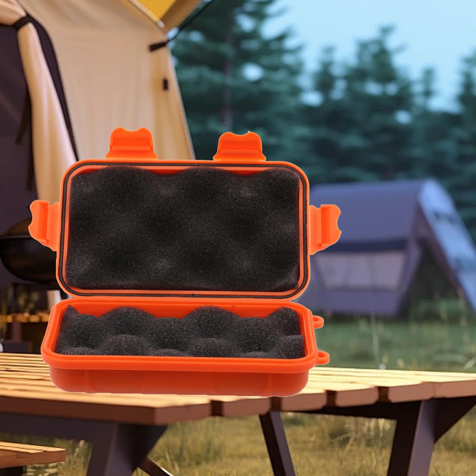 FILFEEL Outdoor Plastic Shockproof Box Airtight Survival Case S, Orange