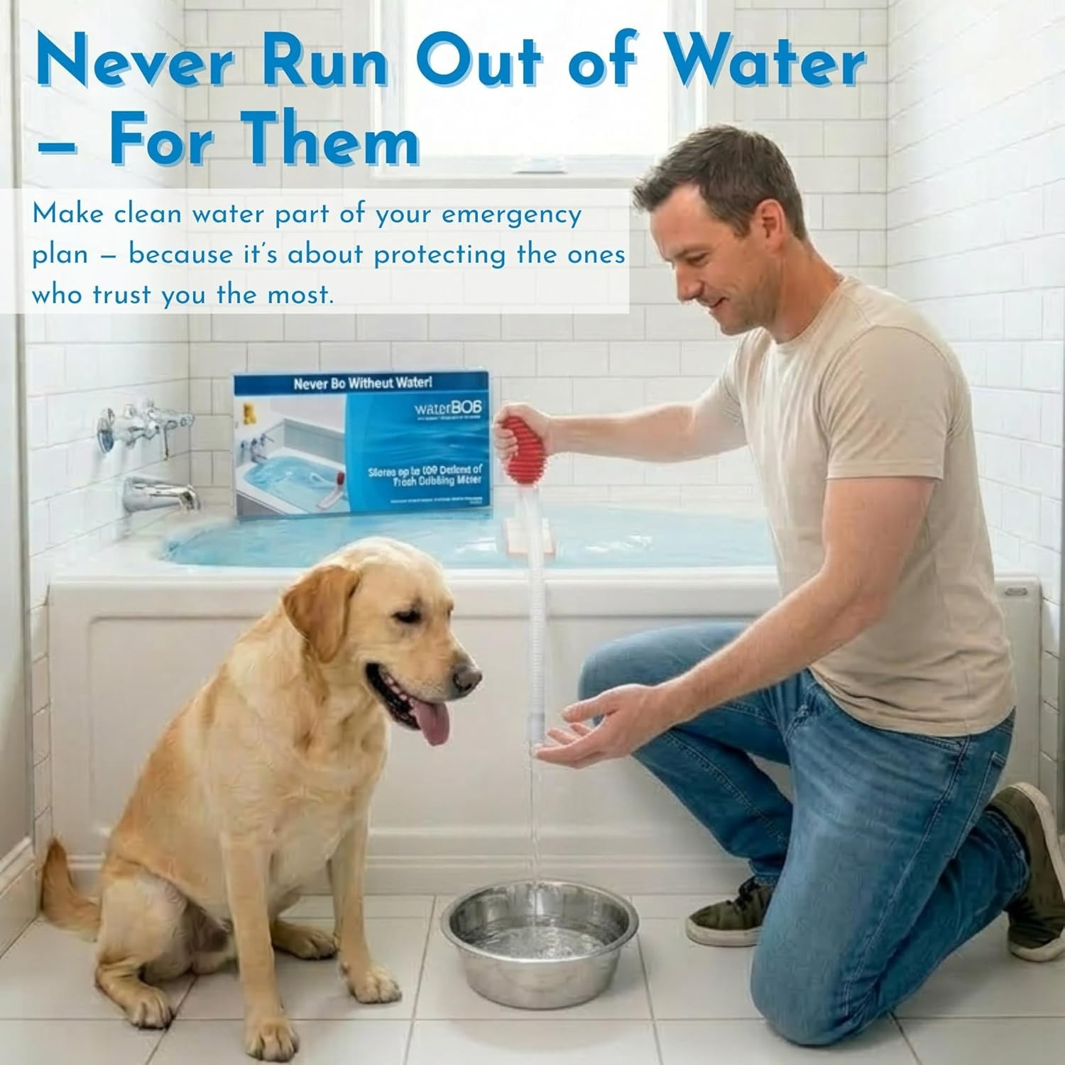 Bathtub Emergency Water Storage Bladder Up To 100 Gallon Capacity – Food Grade