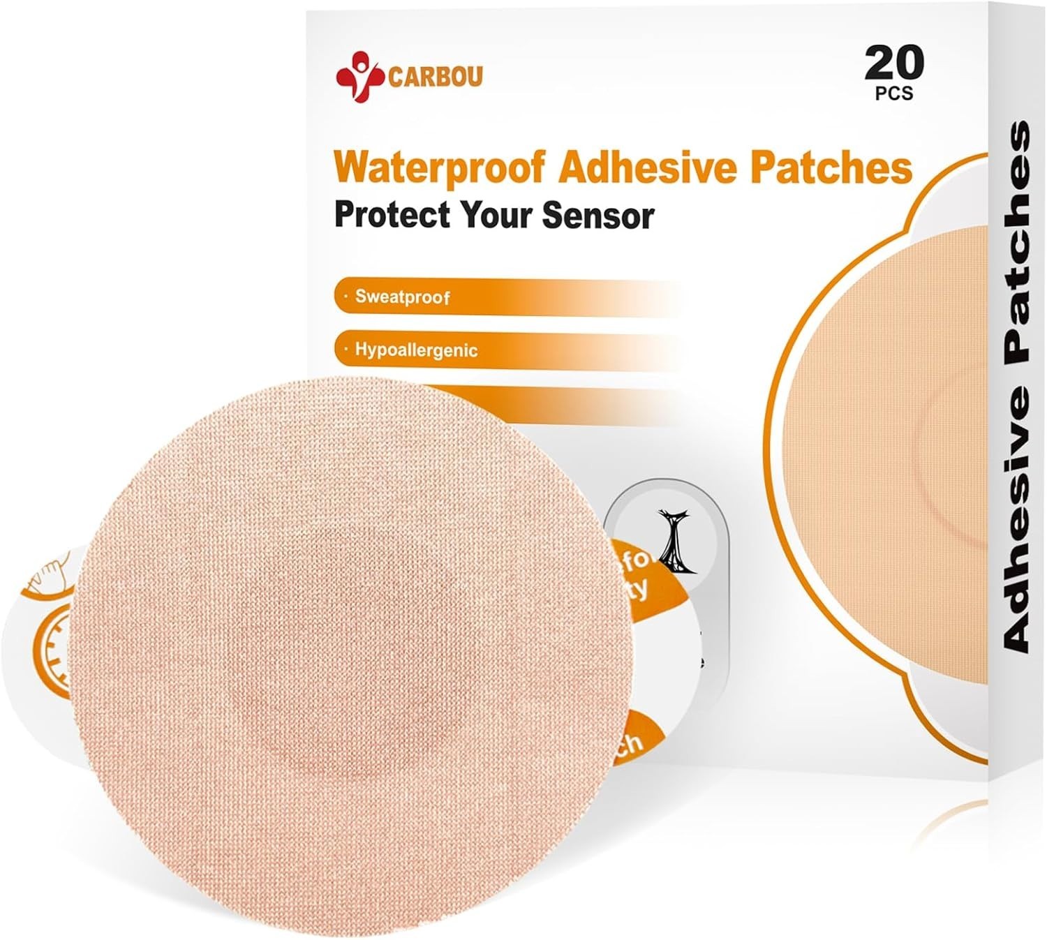 Hypoallergenic Freestyle Libre Adhesive Patches – 20PCS Waterproof & Comfortable