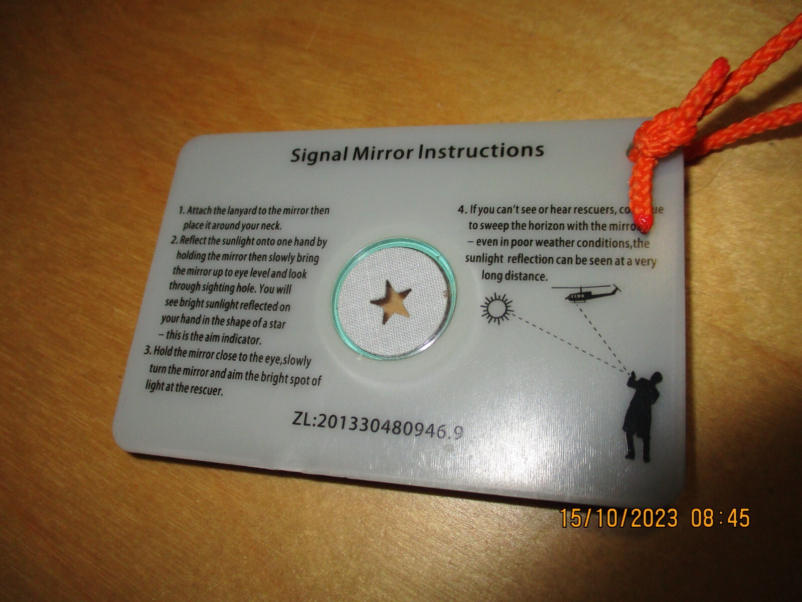 Daylight Signal Mirror Outdoor Retroreflector Survival Emergency NEU
