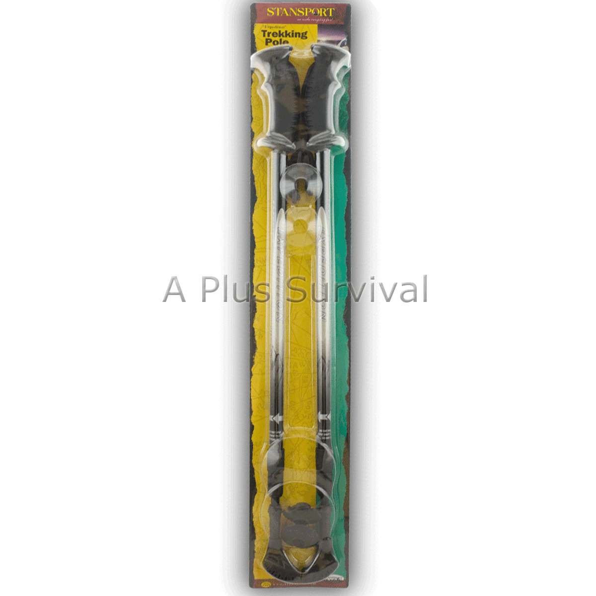 Set of 2 Red Expedition Trekking Hiking 3 Section Collapsible Aluminum Poles