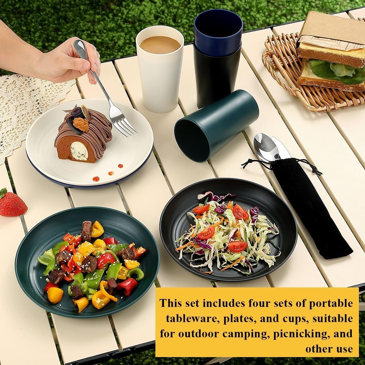 Durable Outdoor Cooking Utensils and Gadget Set with Multi-Compartment Storage