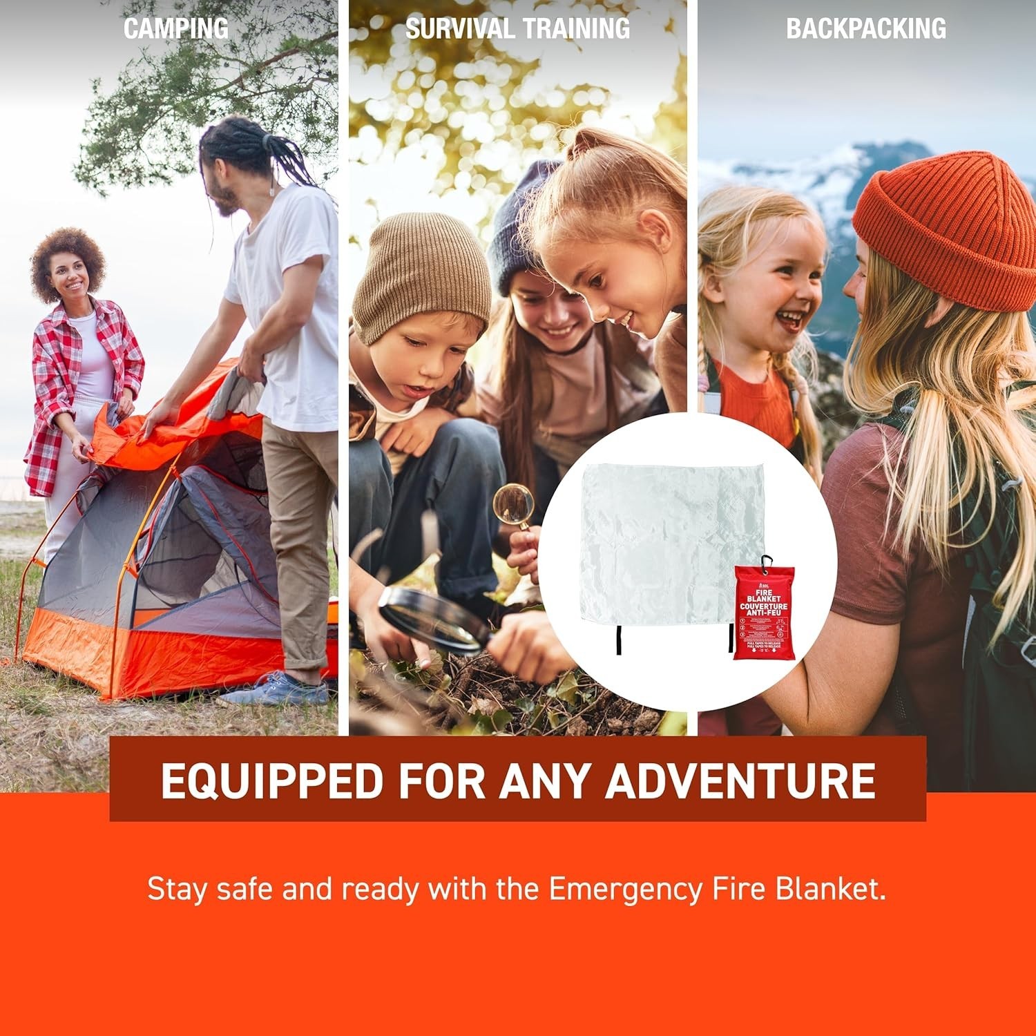 S.O.L. Survive Outdoors Longer Emergency Fire Safe Fire Blanket