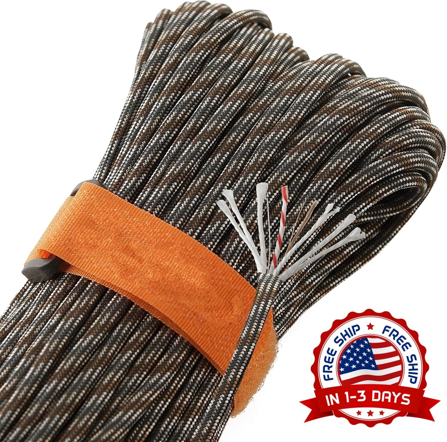 Cuerda de paracaidas Cordon de Paracord para acampar supervivencia 100 FT NEW US