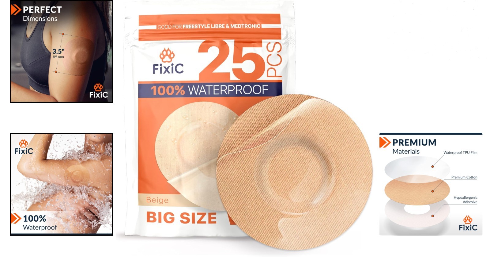 25 Hypoallergenic Freestyle Adhesive Patches – Secure & Breathable Comfort