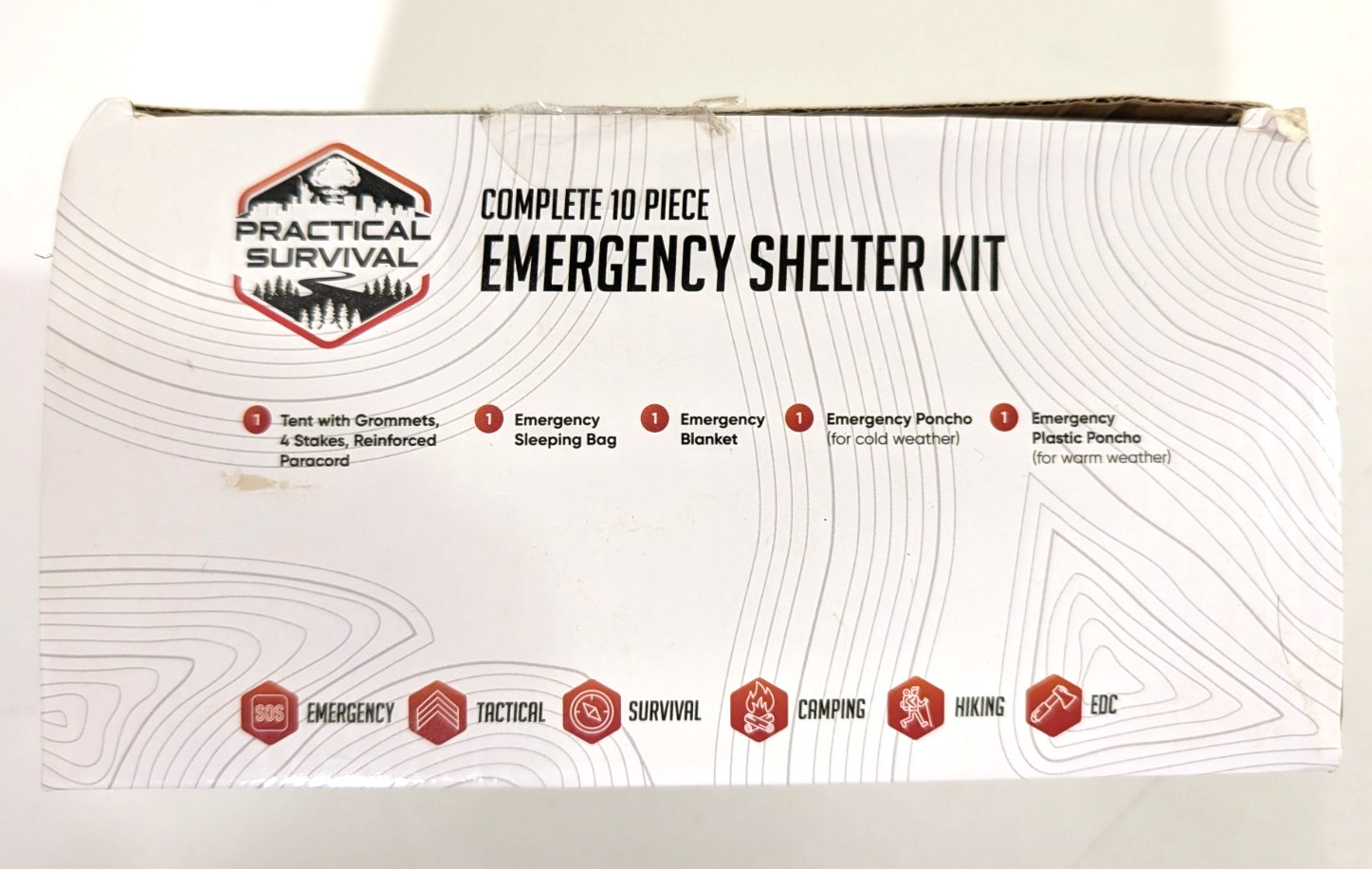 Practical Survival 10 Piece Emergency Kit – Tent, Sleeping Bag, Cold/Warm Poncho
