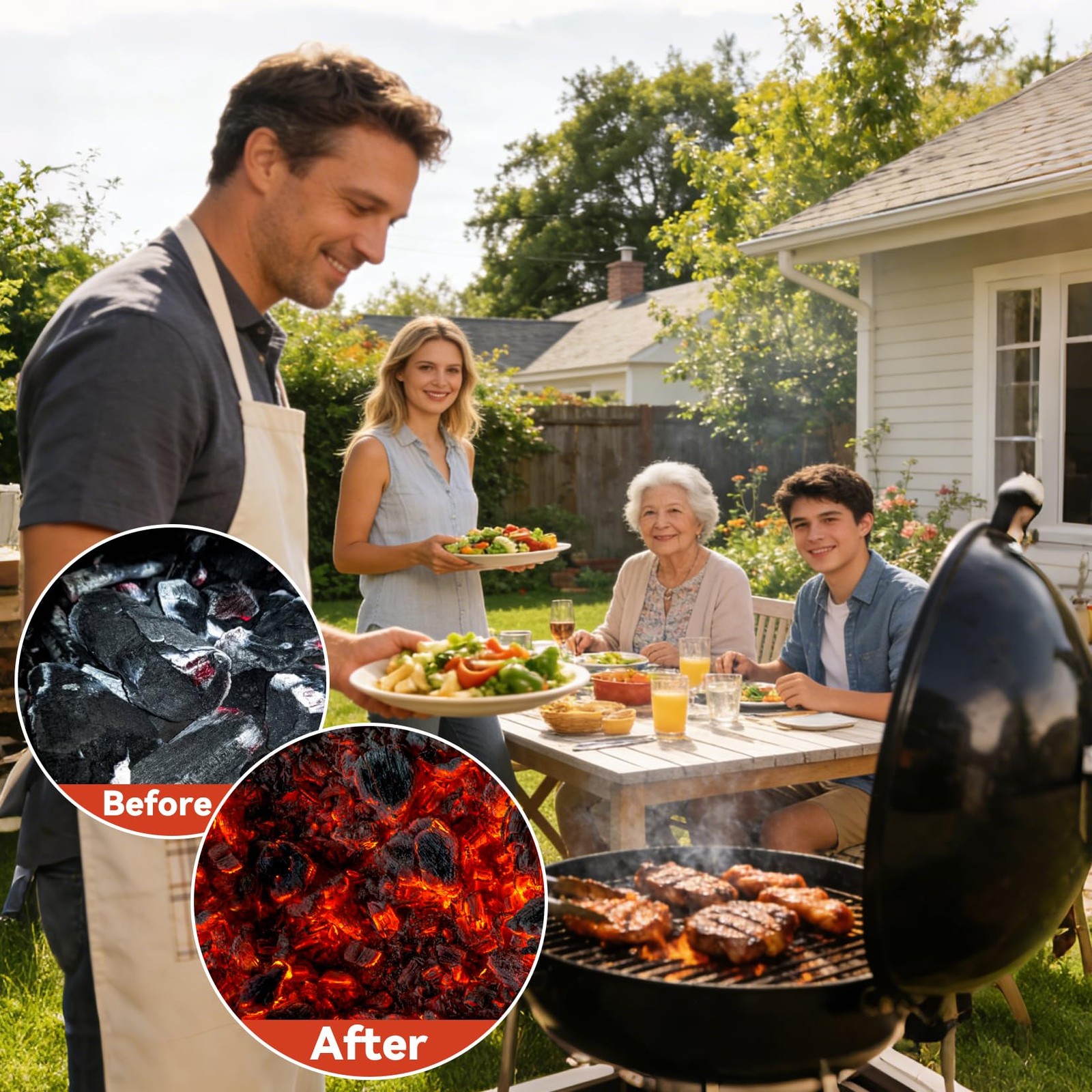 MAQIHAN 15PCS Quick Ignite Fire Starter – Rolls for BBQ