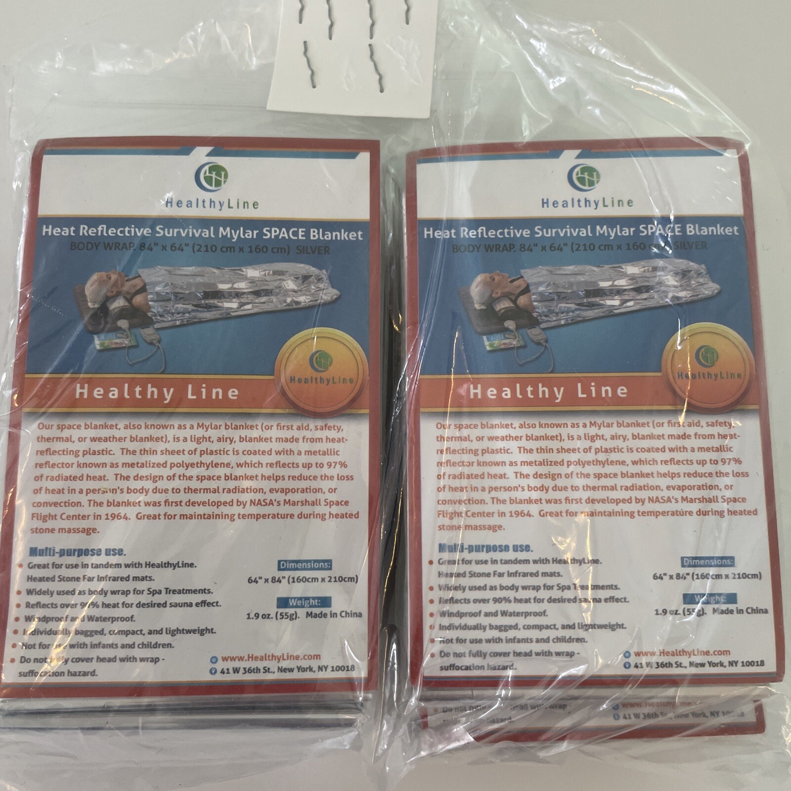 6 PACK EMERGENCY FOIL BLANKET/SURVIVAL/INSULATING/MYLAR/THERMAL HEAT/HEALTHYLINE