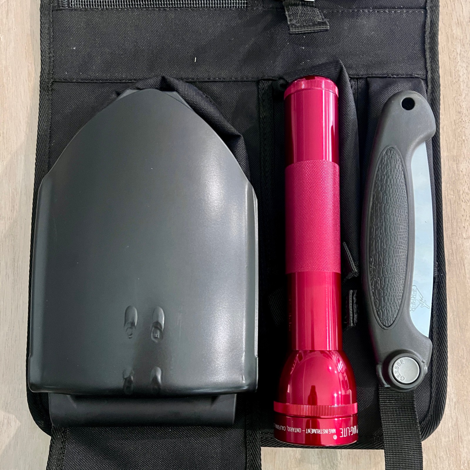 Gerber Off-Road Survival Kit Model 05635; Hatchet, Flashlight, Multitool Etc