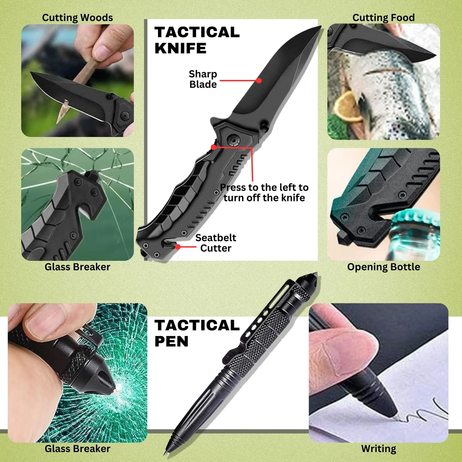 Survival Kit 28 in 1, Teakwood Survival Gear, Survival Gear Tool Emergency Tacti