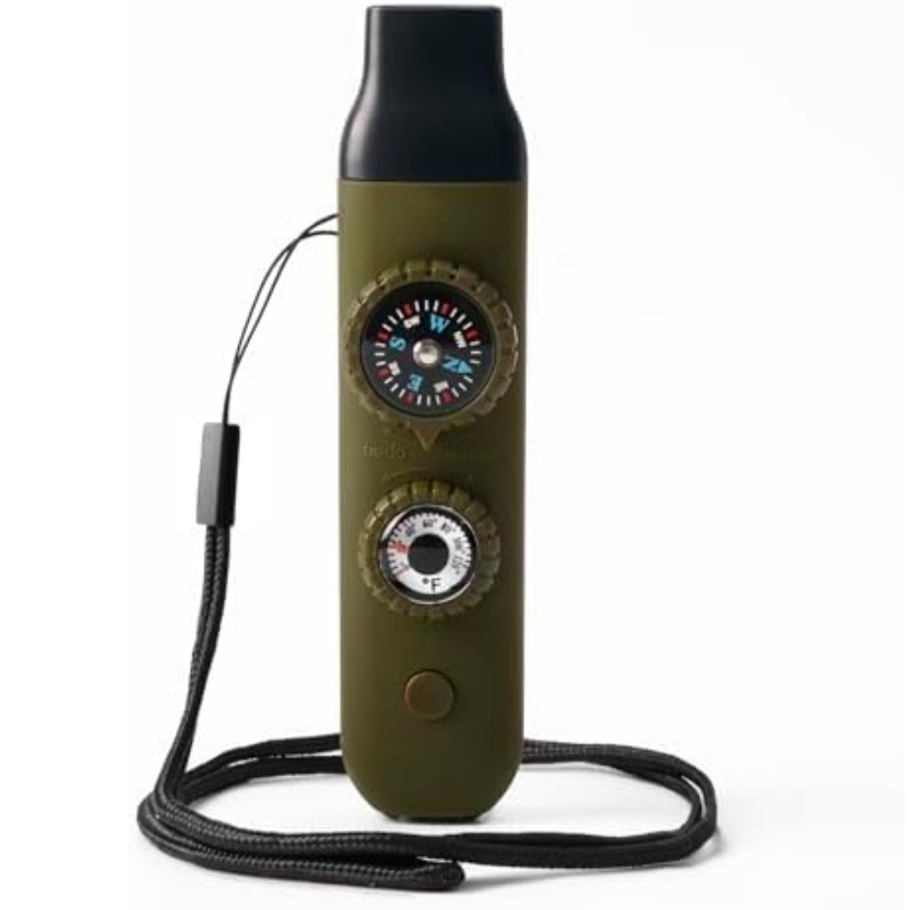 Hiking Navigation Tool Built-in Whistle LED Navigation Light Thermometer