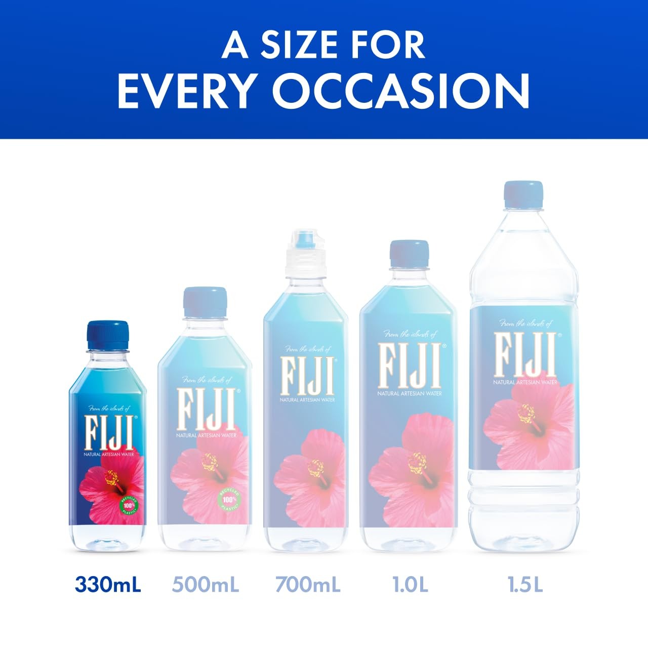 FIJI Natural Artesian Bottled Water 330mL / 11.15 Fl Ounce (Pack of 24) – 100%