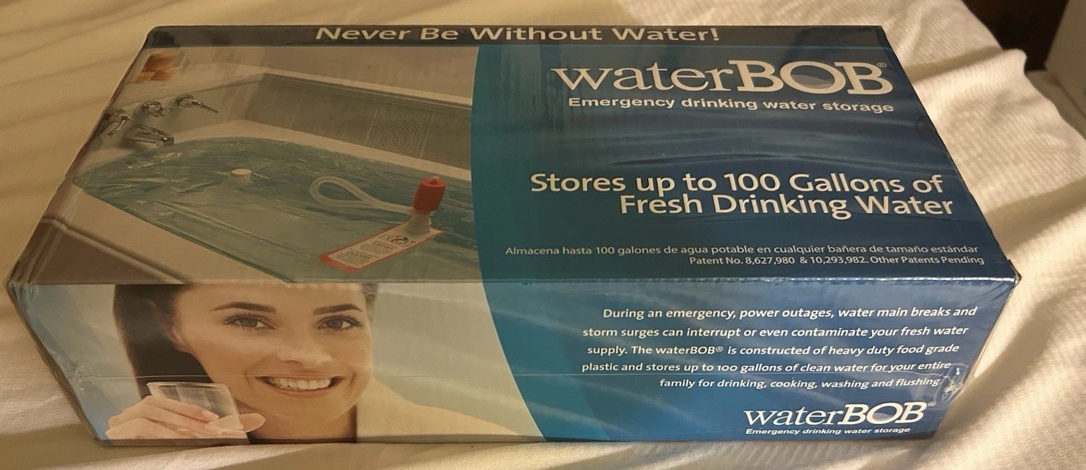 WaterBOB 100 Gallon Emergency Water Storage Bathtub Bag Kit NEW Sealed