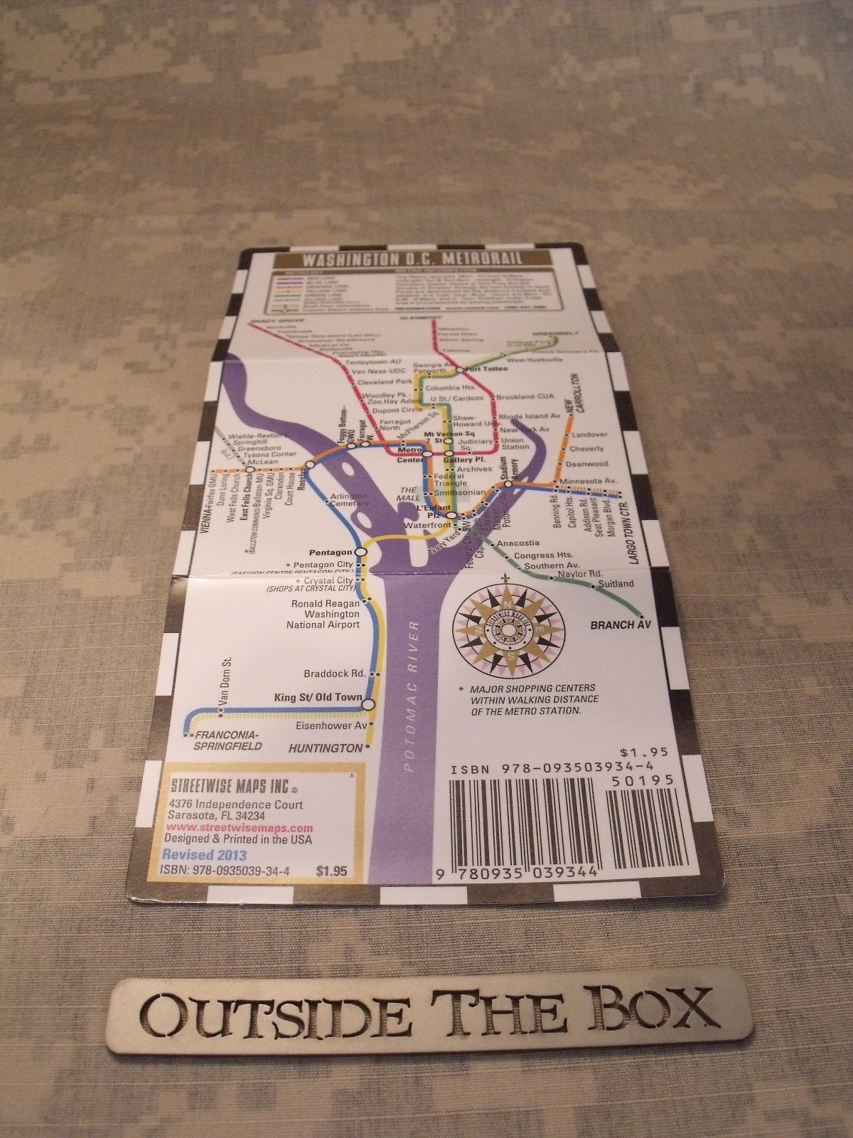 NEW! “Pocket Urban Survival Kit” Washington DC Map, Knife, Whistle, Compass