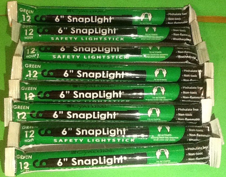 8 Pack Green 12 Hr Cyalume 6″ Lightstick Emergency Survival BOB PREPPER EXP 2027