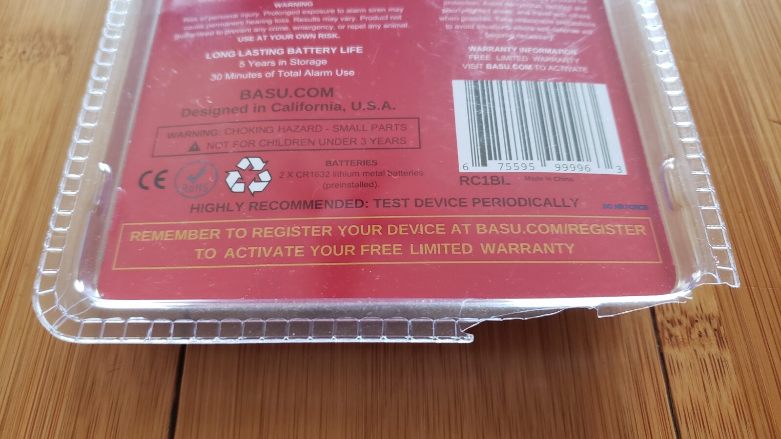 BASU eAlarm Plus 130db Emergency Alarm for Camping & Hiking Tripwire Alarm