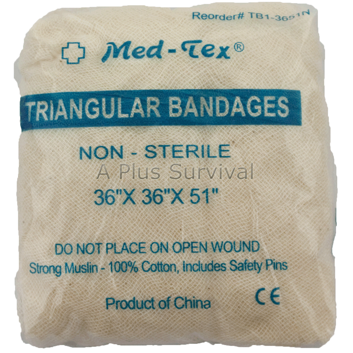 2 Pack Triangular Bandage 36″x36″x51″ EMT CERT Emergency Survival First Aid Kit
