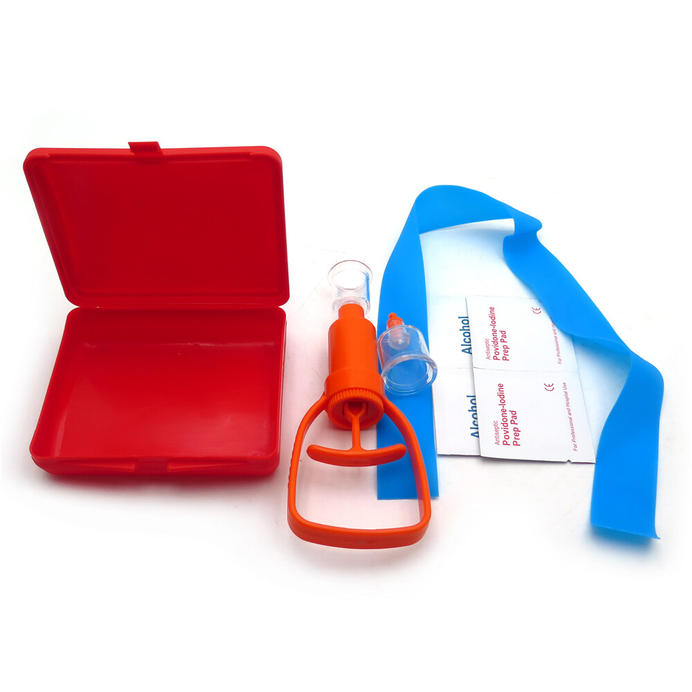 Outdoor Emergency Venom Extractor Pump First Aid Safety Snake Bite Tool Kit