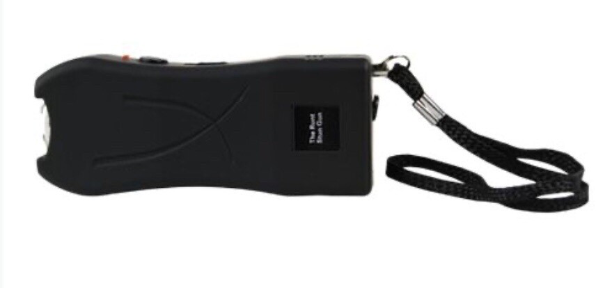 Max AMPERAGE POLICE Stun Gun 911 BLK 80 MV Rechargeable With LED Flashlight NEW