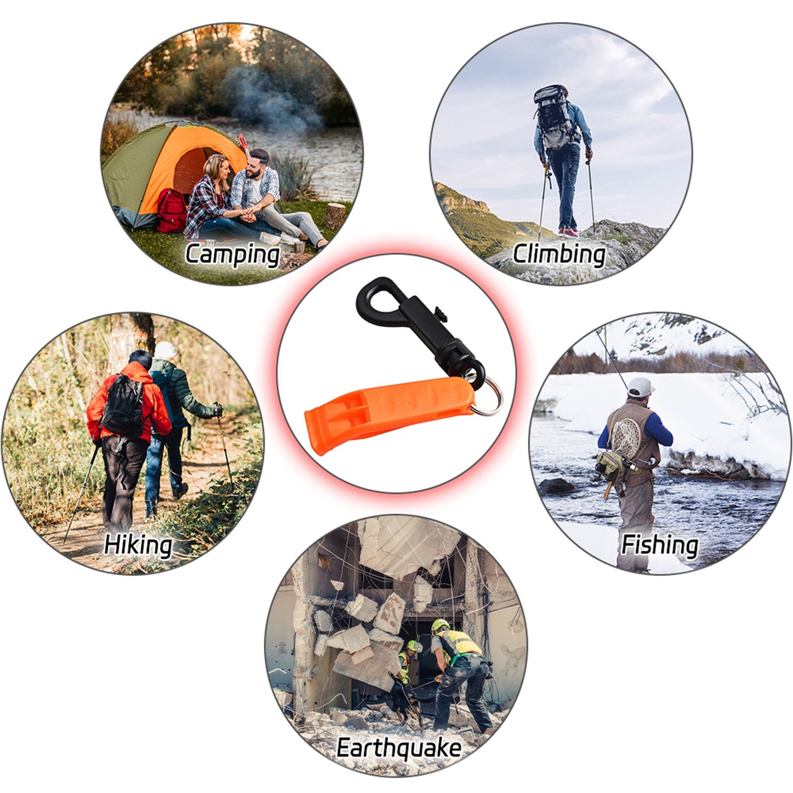 2pcs Safety Survival Signaling With Hook S4R3