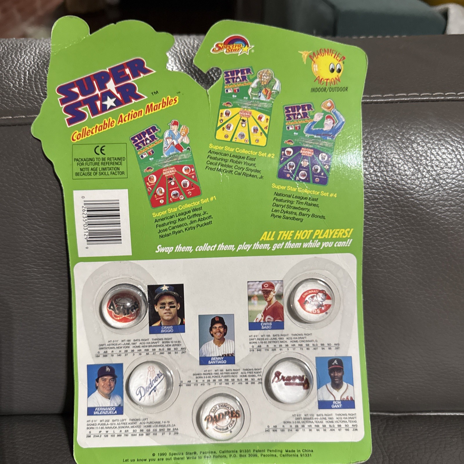 Baseball Super Stars Marbles Set 1 2 3 4 Ken Griffey Jr Nolan Ryan Barry Bonds
