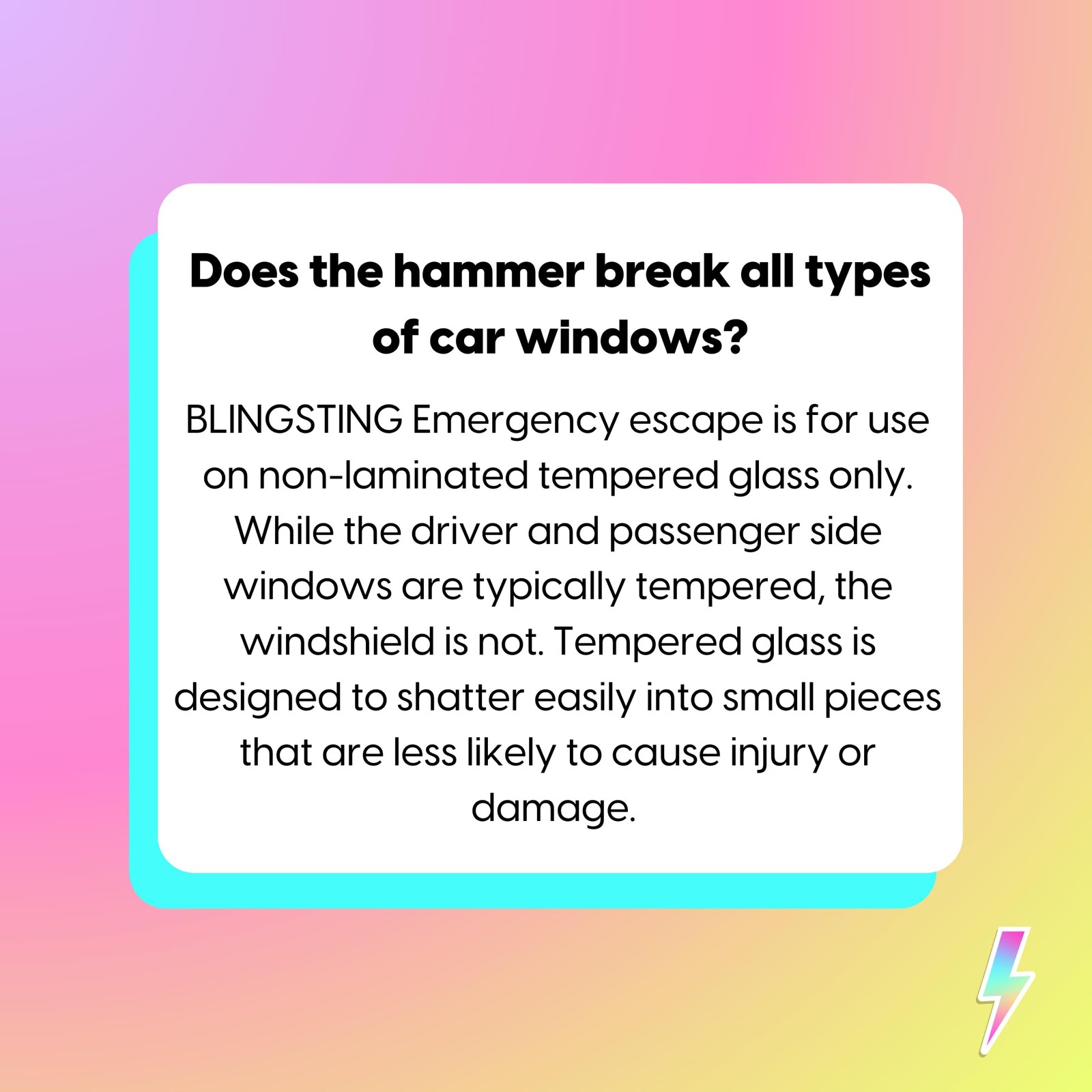BLINGSTING – Safety Hammer – Emergency Escape Hammer for the Car