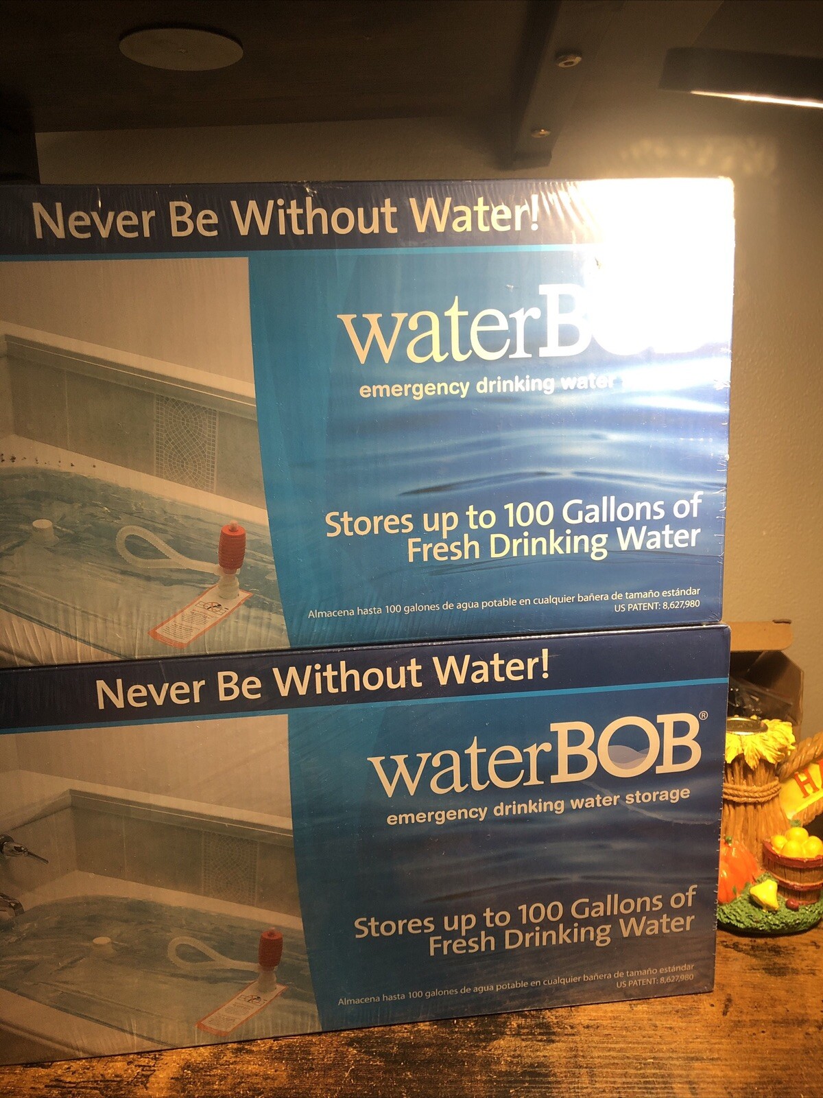 BOB Survival Emergency Drinking Fresh Water Storage 100-Gallons Kit SEALED Lot2