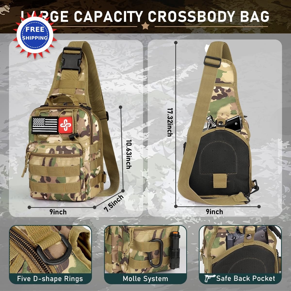 Survival Kit 262Pcs Emergency Camping Gear Supplies First Aid Pouch Bag Tent
