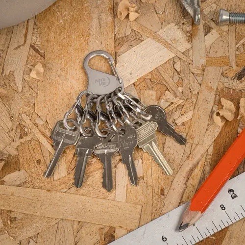 NITE IZE KeyRack Locker Stainless Keychain Locking S-Biner Clips (KLK-11-R3)