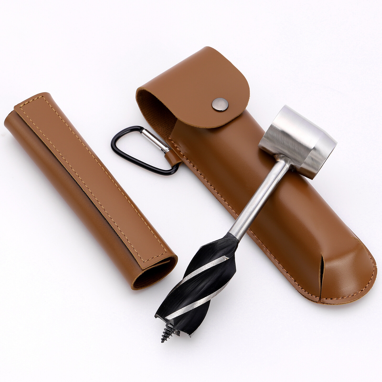 2PC Outdoor Survival Tool Wood Drill Manual Hand Auger Wrench Bushcraft Settlers