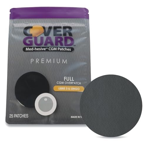 Waterproof CGM Overpatch for Freestyle Libre 3 | 25-Count | Full Coverage, Anti-