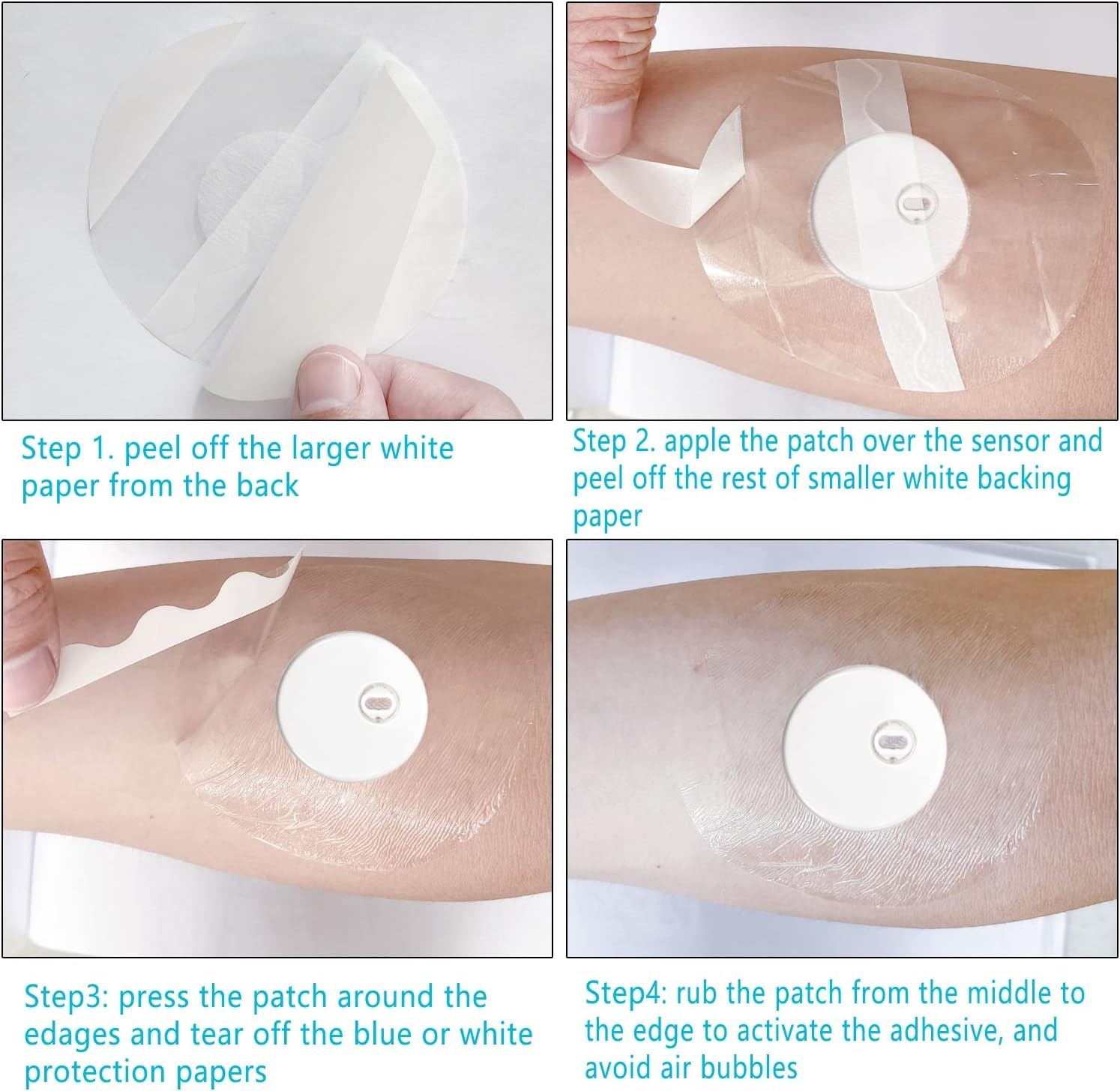 Freestyle Sensor Covers 20 Pack – Waterproof, No Glue in Center, Lasting 14 Days