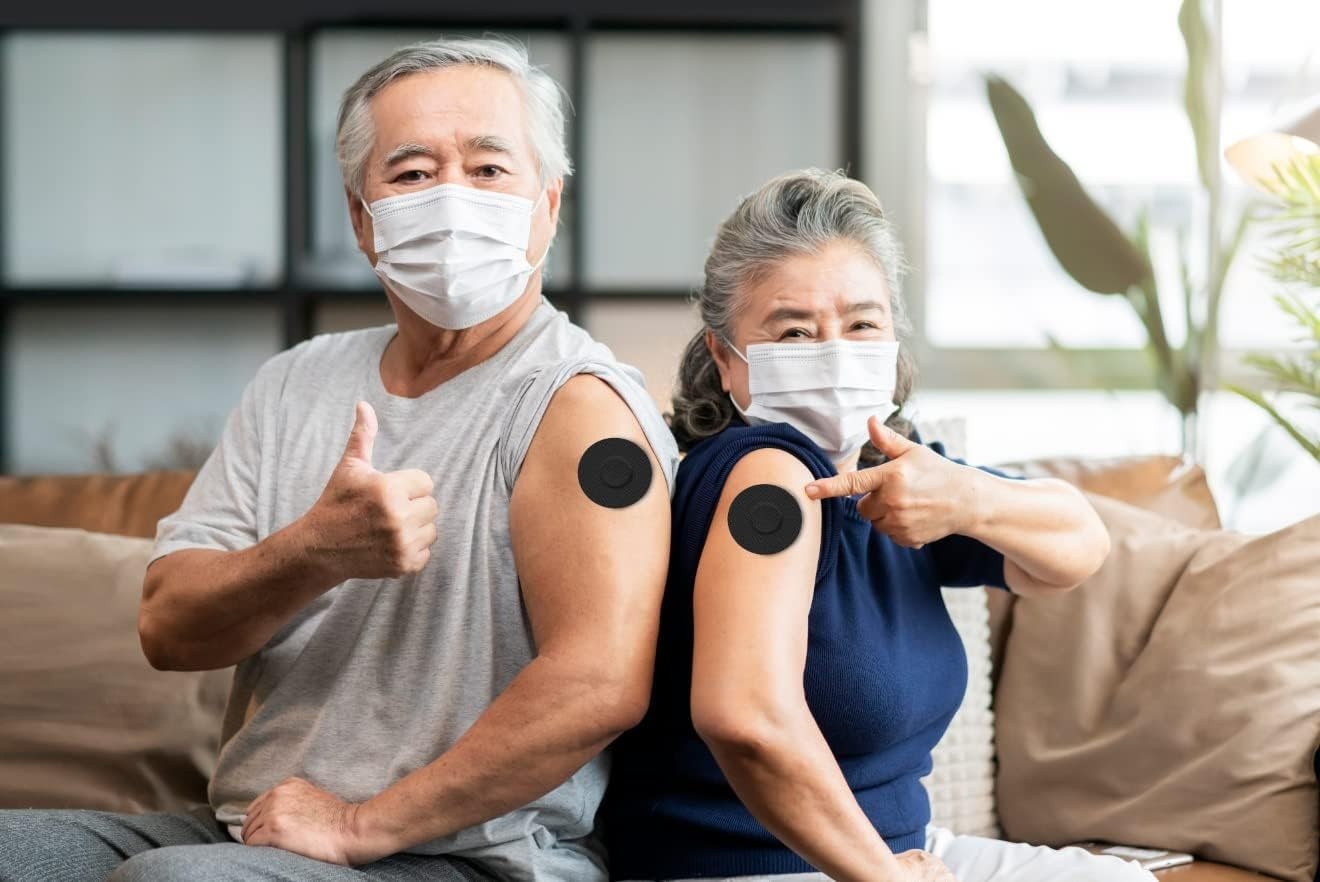 Hypoallergenic & Latex-Free CGM Patches for Libre 3 – 25 Black Adhesive Covers