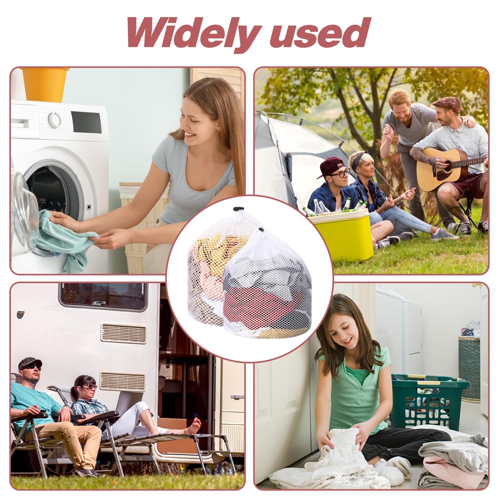 2pcs Mesh Laundry Bags for 11.81 inches x 15.75 (two sizes), 2 Pcs