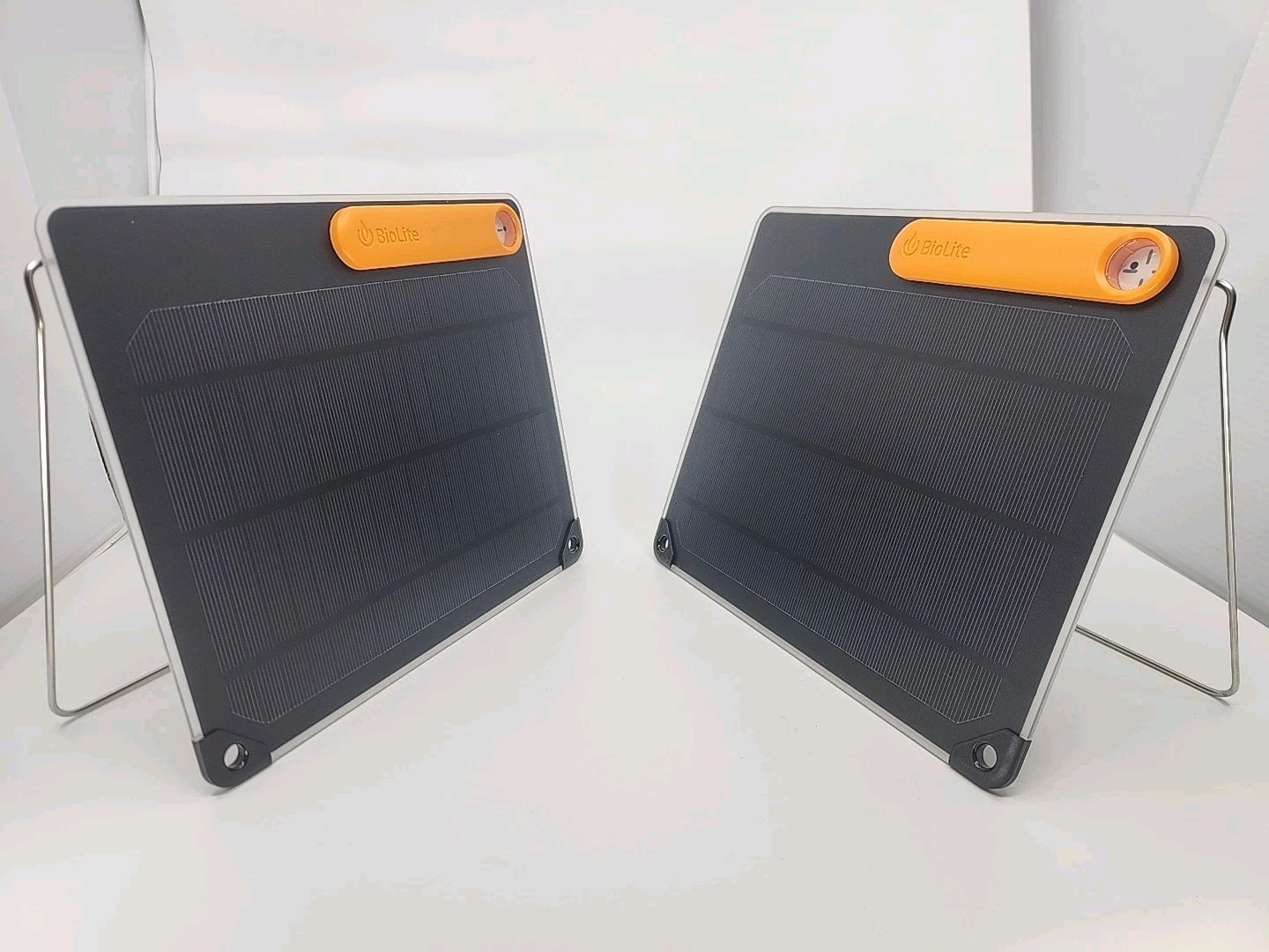 SET OF 2 BioLite SolarPanels 5 USB Charging Solar Panel Lightly Used Ultra Thin