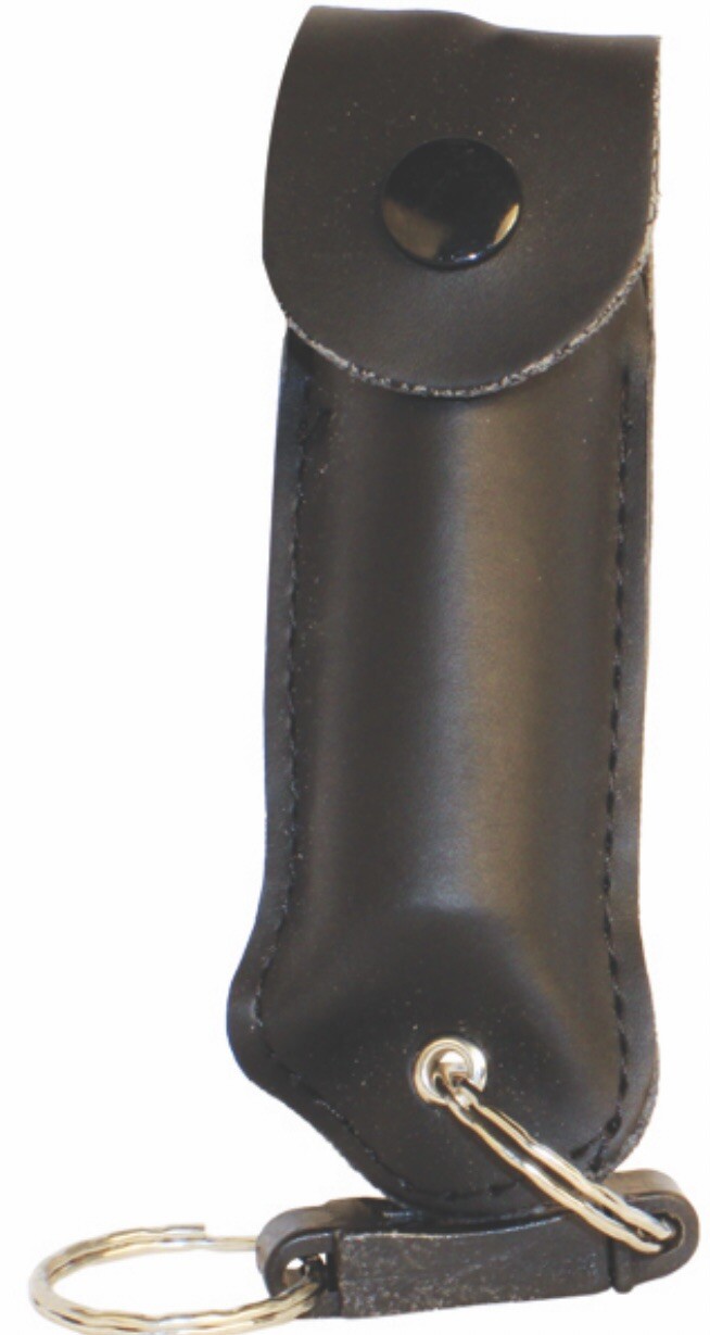 COMBO Police Defense STUN GUN Leather PEPPER SPRAY Rechargeable LED HIGH POWER