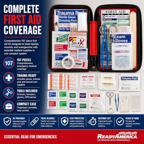 Emergency Survival Kit for 4 People 72 Hours Food Water First Aid Light Sticks