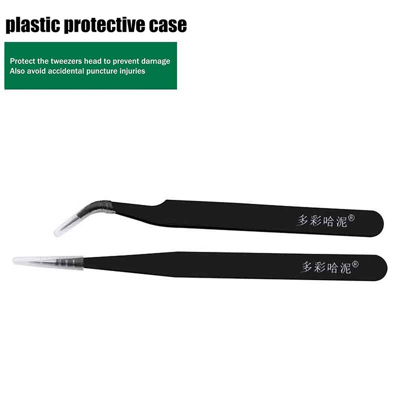 1/2Pcs Anti-static Tweezers Set Pointed Curved Tweezer Precision Repair Tools