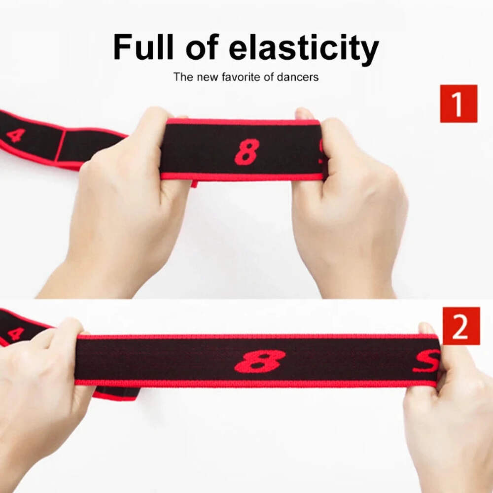 8 Section Style Dance Yoga Stretching Belt Pilates Fitness Tension Digital Elast