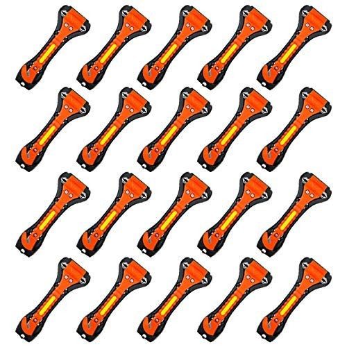 20 Pack Emergency Window Breaker & Seat Belt Cutter, Safety Hammer Survival Tool